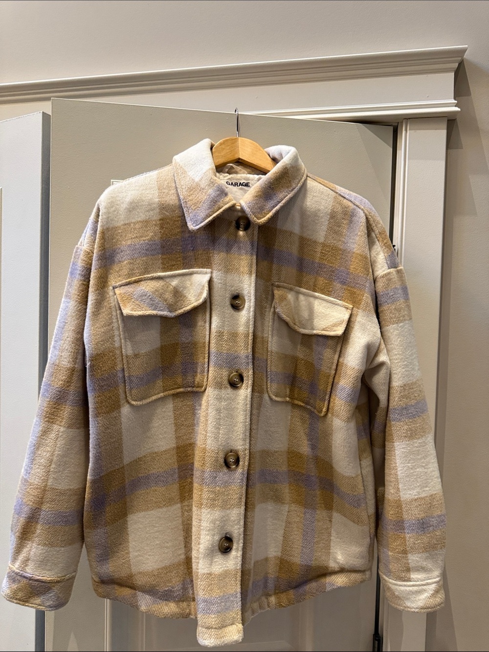 GARAGE Cream, Tan & Light Purple jacket
